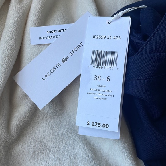 NWT LACOSTE SPORT NAVY GOLF SKIRT - Picture 8 of 8